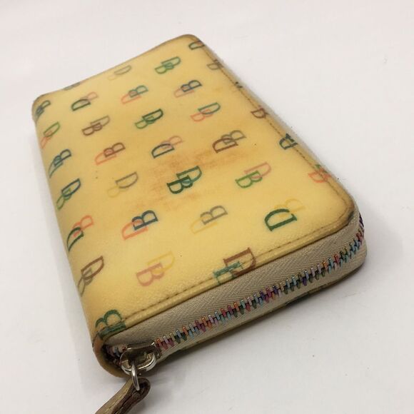 Vintage Dooney & Bourke Y2K rainbow zipper coated canvas  accordion wallet - Picture 5 of 16